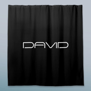Your Name Cool Stylised Customisable Text Shower Curtain