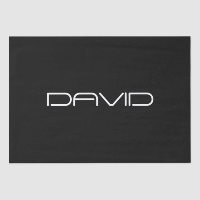 Your Name | Cool Stylised Customisable Text Tissue Paper (Front)