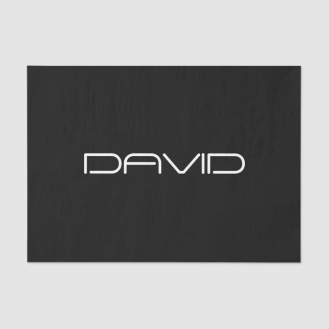 Your Name | Cool Stylised Customisable Text Tissue Paper (Front)