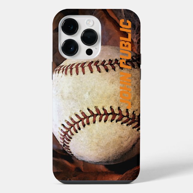 Your Name Custom Baseball Artwork iPhone Case (Back)