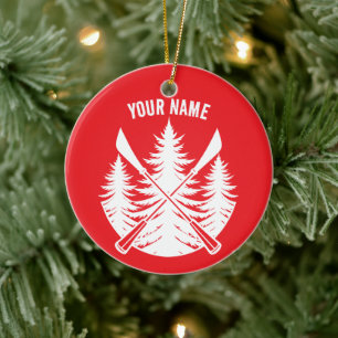 Your Name Custom Sup Girl Ceramic Tree Decoration