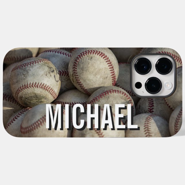 Your Name Customisable Baseball Artwork Case-Mate iPhone Case (Back (Horizontal))