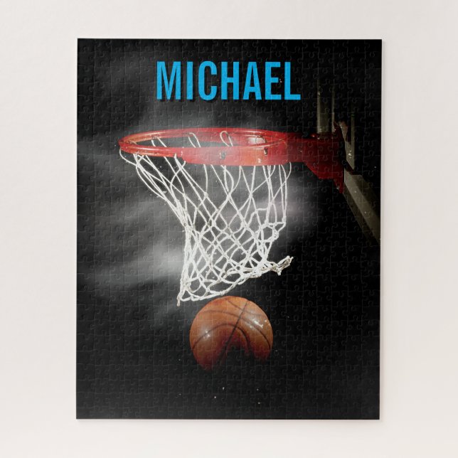 Your Name Customisable Basketball Artwork Pop Art Jigsaw Puzzle (Vertical)