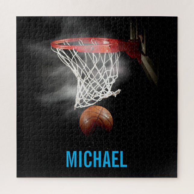 Your Name Customisable Basketball Artwork Pop Art Jigsaw Puzzle (Vertical)