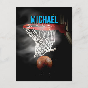 Your Name Customisable Basketball Artwork Pop Art Postcard