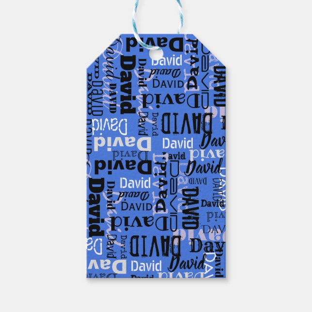 Your NAME Customisable Coloured Gift Take Home Tag (Front)