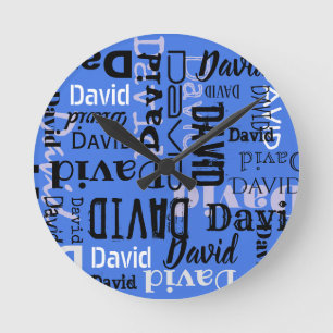 YOUR NAME Customisable Wall Clock Circular