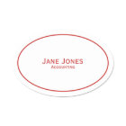 Your Name, Dept. Minimalist Red and White