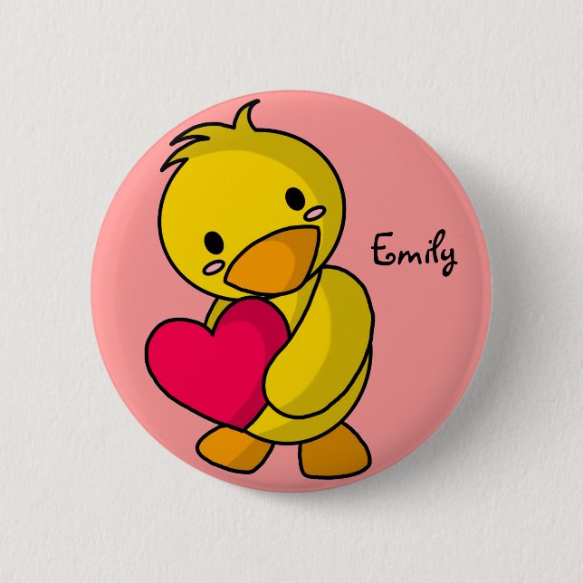[Your Name] Duckie Love Button (Front)