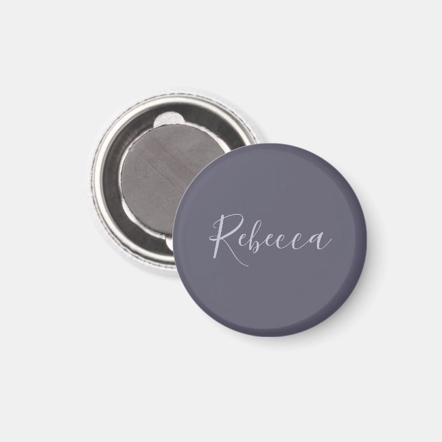 Your Name | Elegant Lavender Script on Hazy Purple Magnet (Front/Back)