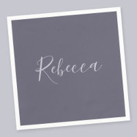 Your Name | Elegant Lavender Script on Hazy Purple