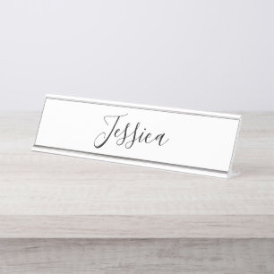 Your Name   Elegant Script Desk Name Plate