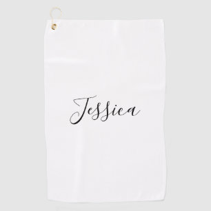 Your Name Elegant Script Golf Towel
