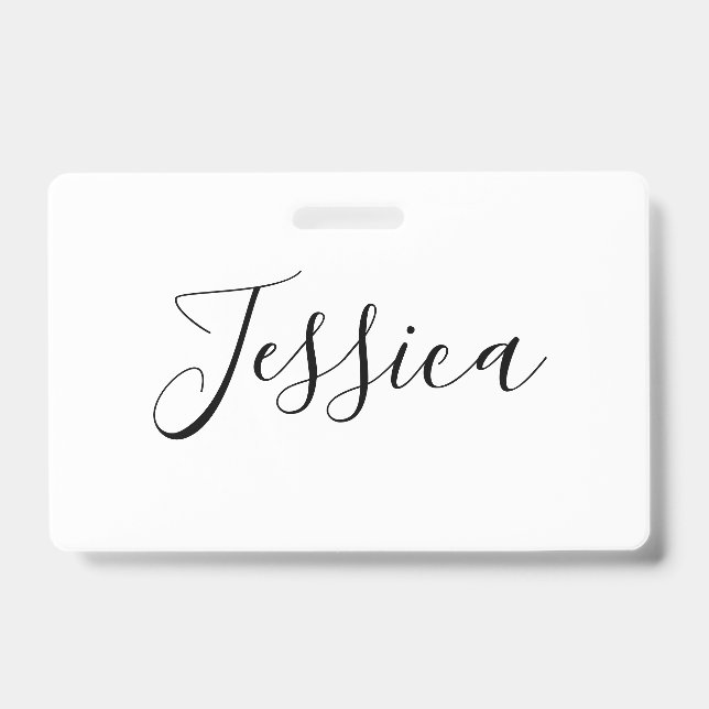 Your Name | Elegant Script ID Badge (Front)
