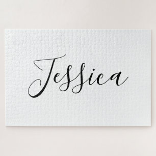 Your Name   Elegant Script Jigsaw Puzzle