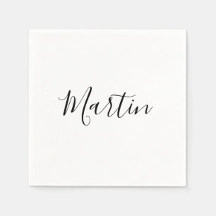 Your Name Elegant Script Napkin