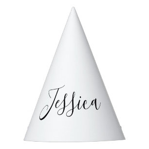 Your Name   Elegant Script Party Hat