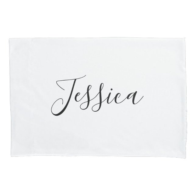 Your Name | Elegant Script Pillowcase (Front)