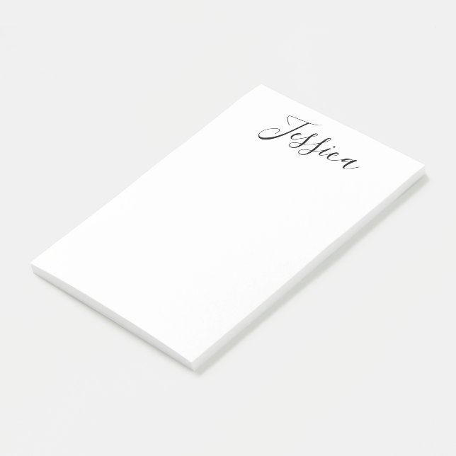 Your Name | Elegant Script Post-it Notes (Angled)