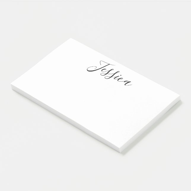 Your Name | Elegant Script Post-it Notes (Angled)