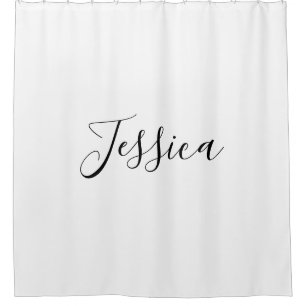 Your Name Elegant Script Shower Curtain