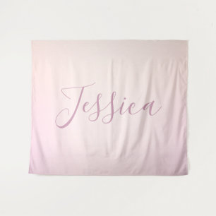 Your Name   Elegant Script Soft Ombre Tapestry