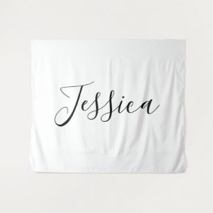 Your Name   Elegant Script Tapestry