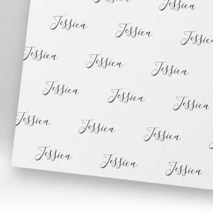 Your Name Elegant Script Wrapping Paper