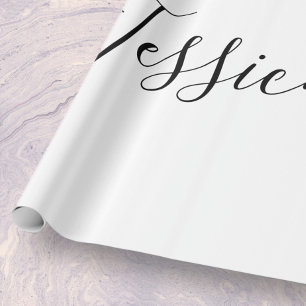 Your Name   Elegant Script Wrapping Paper