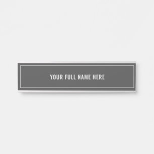 Your Name Framed Door Sign Choose Favourite Colour