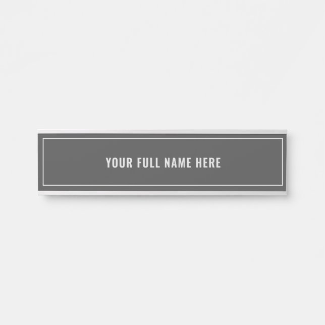 Your Name Framed Door Sign Example Choose Colours (Front)