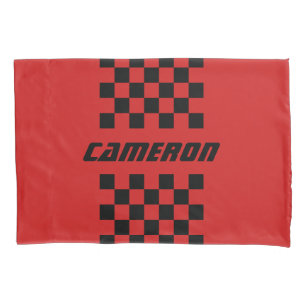 Your Name Fully Custom Colors Checkered Stripe Pillowcase