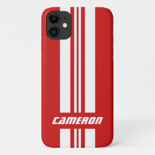 Your Name Fully Custom Colours Racing Stripes 1 Case-Mate iPhone Case