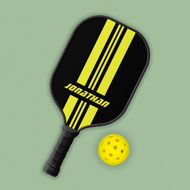 Your Name Fully Custom Colours Racing Stripes 1 Pickleball Paddle (Creator Uploaded)
