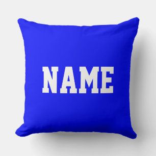 YOUR NAME Fun Athletic Text On Deep Hunter Green Cushion