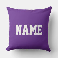 YOUR NAME Fun Athletic Text On Fun Royal Purple