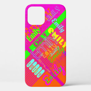 Your Name   Fun Colourful 80's 90's Retro Inspired iPhone 12 Case