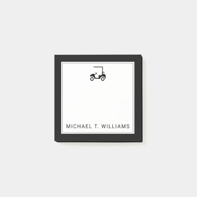 Your Name | Golf Cart Post-it Notes (Front)