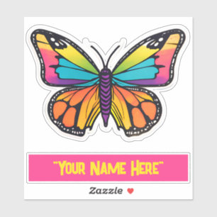 "Your Name Here" Butterfly Sticker