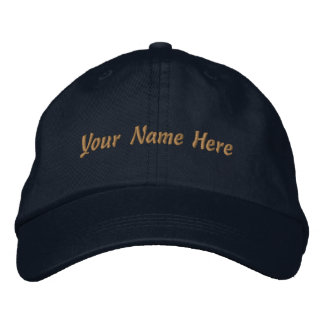 Your name Here Custom Personalised Hat Navy Cap
