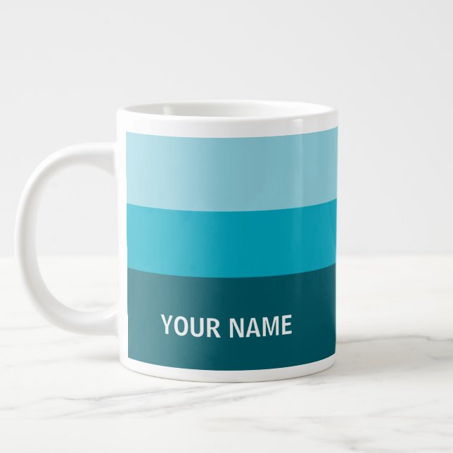 Your Name Here Customized Simple Stylish Coffee  Large Coffee Mug (Left)