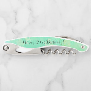 Your Name Here Happy 21st Birthday Corkscrew