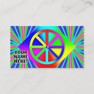 YOUR NAME HERE! Rainbow Wheel (you may add words) Business Card