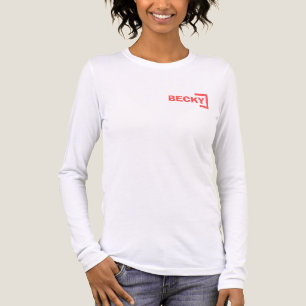 Your name in a red bracket, minimalist logo Tri-Blend shirt