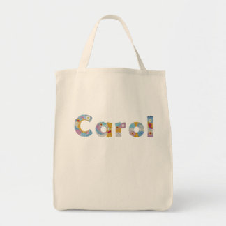 Your name in artsy floral letters  / Carol Tote Ba Bag