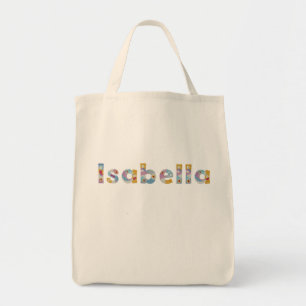 Your name in artsy floral letters / Isabella Tote Bag