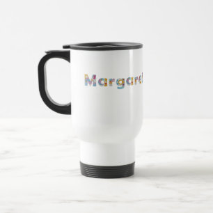 Your name in artsy floral letters / Margaret Travel Mug