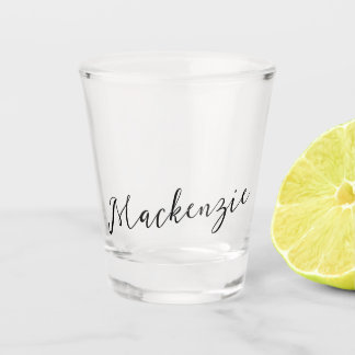 Your Name In Elegant Script Font Shot Glass