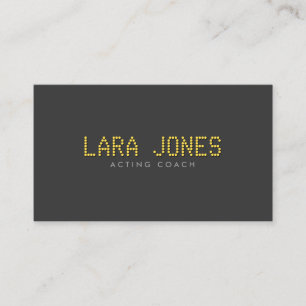 Your Name in Lights for Actors, Performers, Dance Business Card