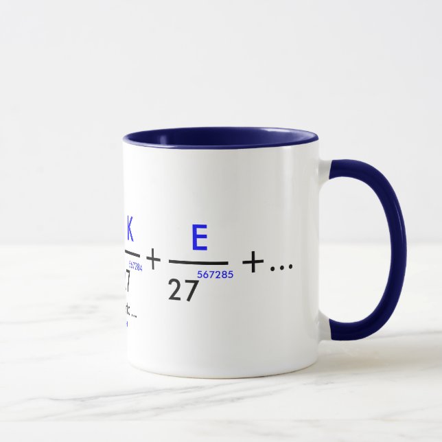 Your name in pi - customisable! mug (Right)